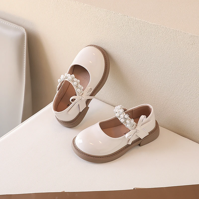 

Girls Princess Leather Shoes Lolita Sweet Bowknot Kids Mary Jane Shoes for Wedding Party Elegant Children Fashion Causal Shoes