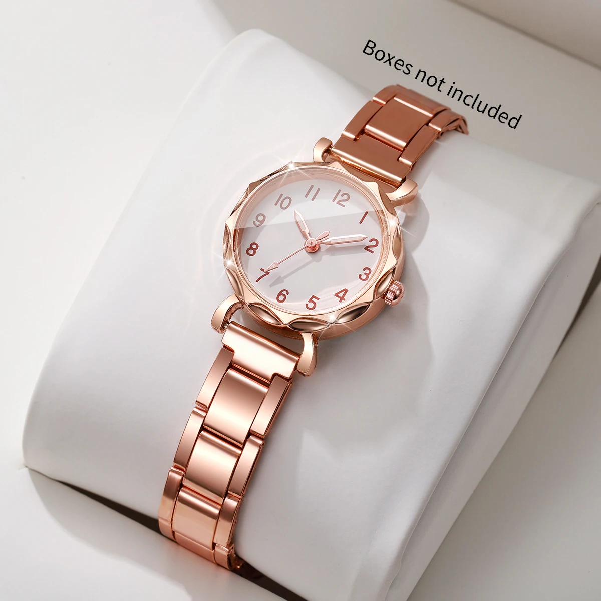 Fashion Arabic Dial Women Quartz Watch Elegant Stainless Steel Strap Ladies Dress Wristwatches Relogio Feminino（Without Box）