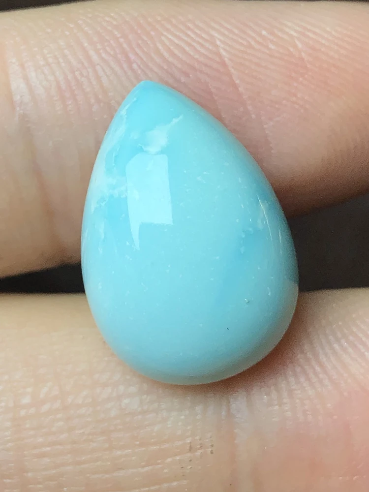 

Natural teardrop shaped turquoise 2.71g, bare stone pendant, ring and other jewelry with main stone