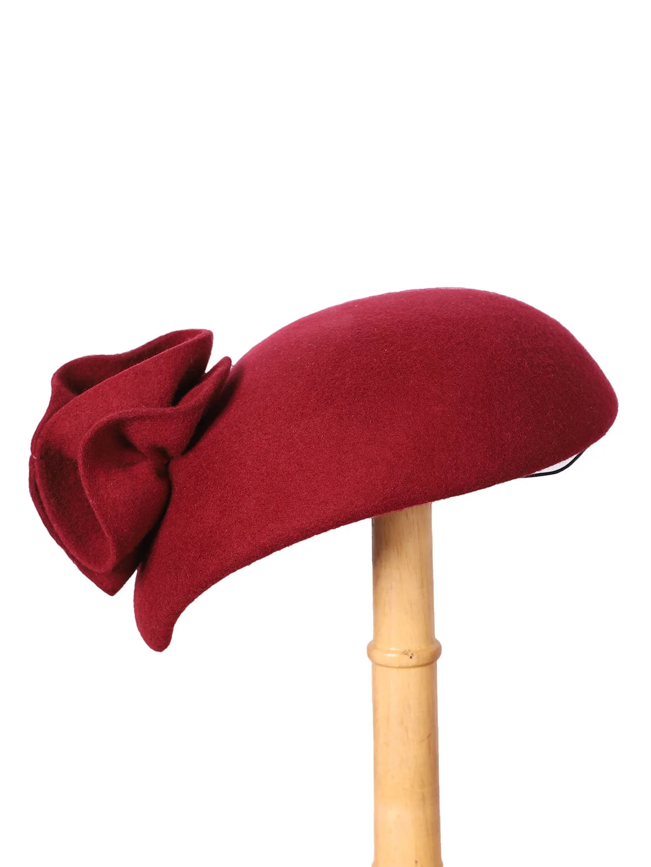 FS Wollfilz-Fascinator-Hüte für Damen und Herren, Hochzeit, elegante Teeparty, formelle Vintage-Kirchen-Pillbox-Hut mit Blumen-Derby-Kappe – Detail 10