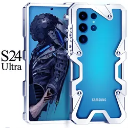 Armor Screw Metal Frame Shockproof Cover For Samsung galaxy s24 Ultra Aluminium Bumper Cases Heavy Duty Fundas Stylus support