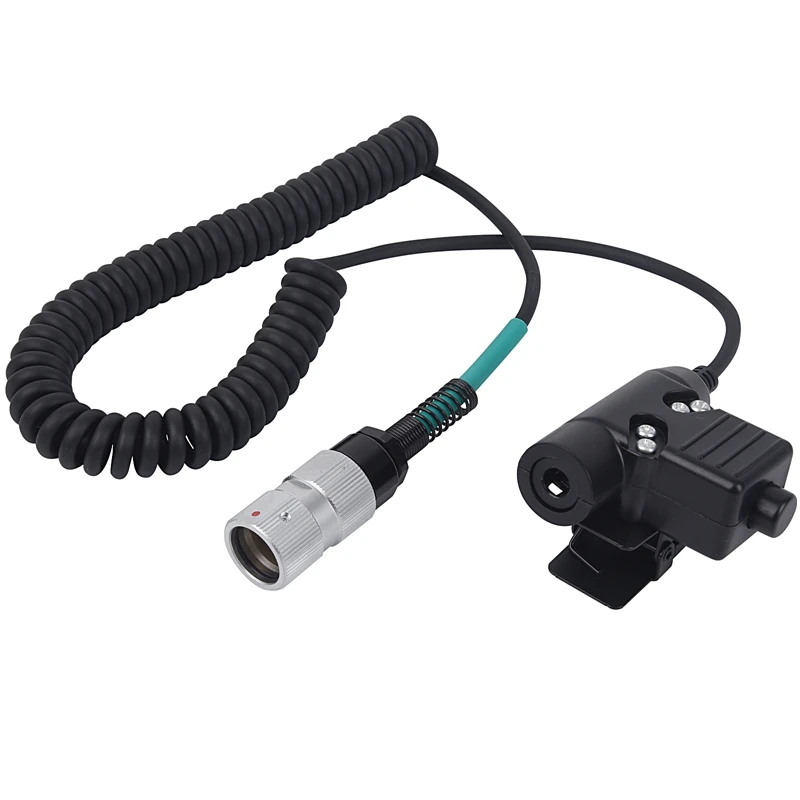 RISENKE-Adaptador PTT Push-To-Talk, rádio militar com conector de 6 pinos, MIL-C-55116, FL5601-02, U AN, U-329, AN, PRC-148