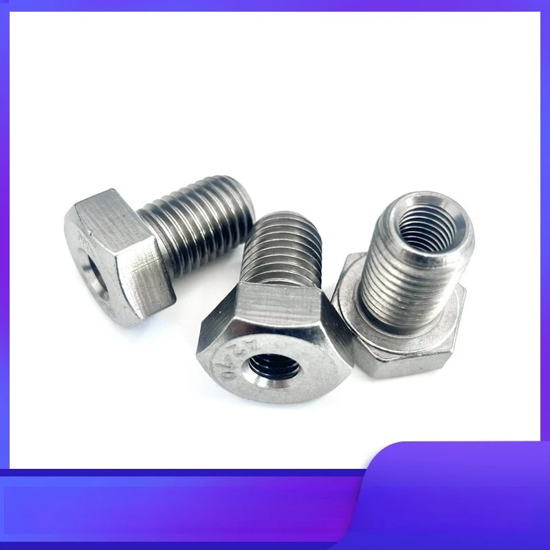Internal And External Threads Bolt Adaptable Screw Hollow Bolts M6 M8 M10 M12 M14 M16 M20 304 Stainless Steel Outer Hexagon