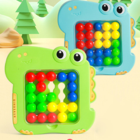 Dinosaur intelligence magic bead toy, children's interactive thinking training, early education styling matching puzzle toys