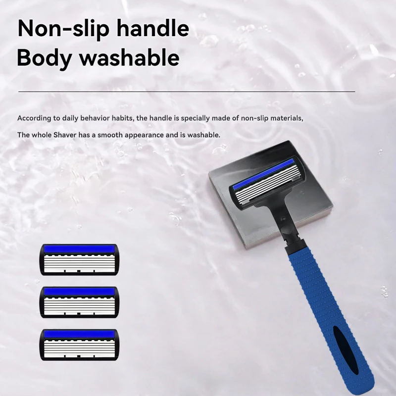 Men's Safety Shaver Blade, Stainless Steel Manual Shaver, Suitable for Mixed Skin, Hair Removal, and Shaving Accessories - view 6