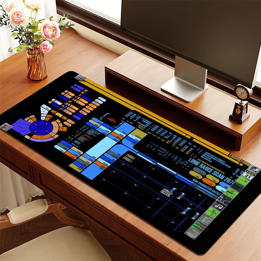 S-Star T-Trek Lcars Mouse Pad Non-slip Thickened MousePad Writing Lockedge Office Student Gaming Cushion Large