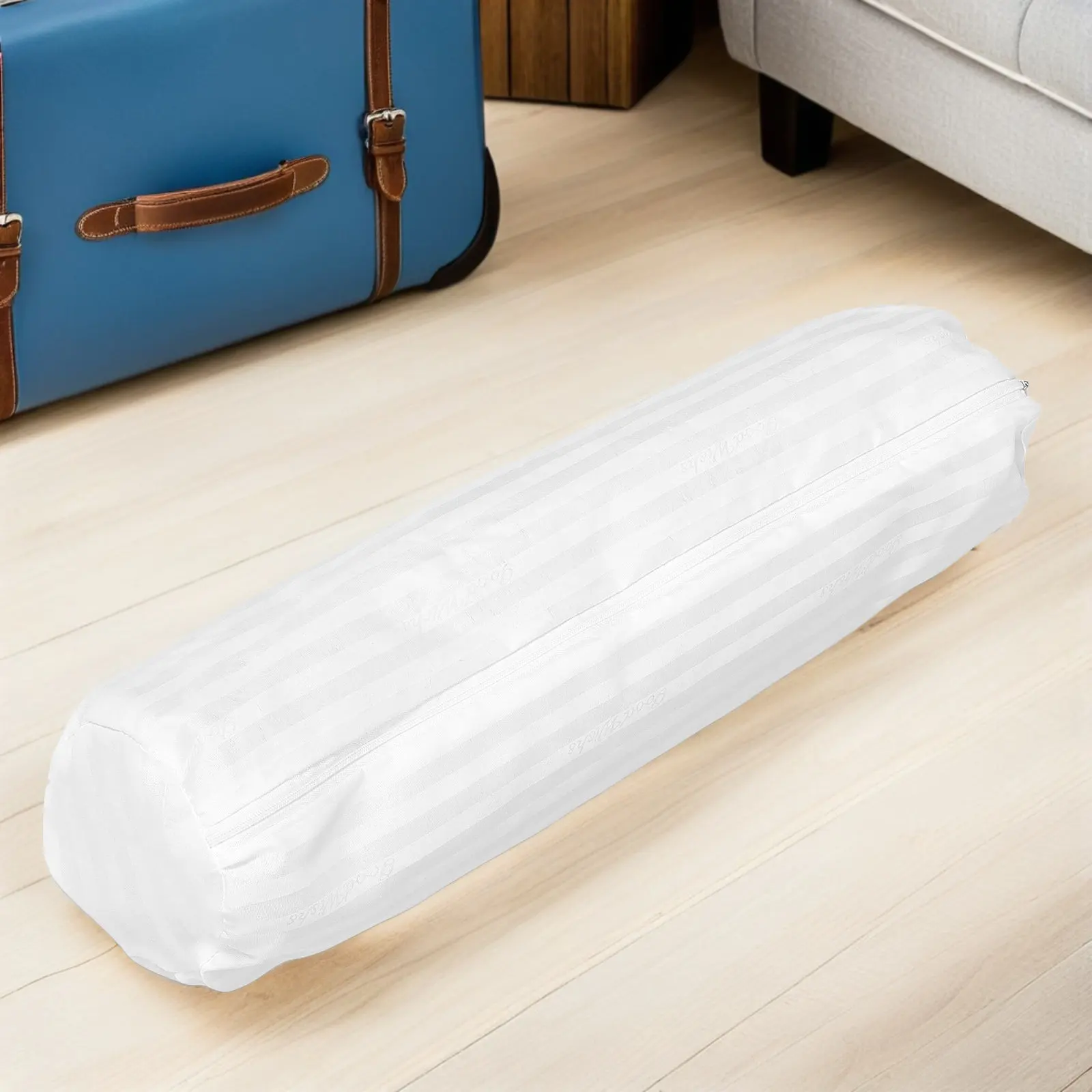 Round Cylinder Pillowcase Bolster Cushion Cover 35.4x7.9 Soft Breathable Pillow Cover Hidden Zipper Body Support Neck Lumbar