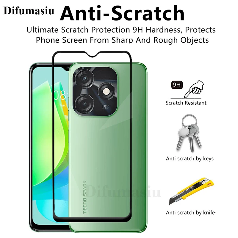 3in1 For TECNO Spark 10C Screen Protectors Spark 20C 6 GO Air 7P 7T 7C 7Pro 8Pro 8C 8P 8T 9T 9Pro 10 Pro 5G / Spark GO 2022 2023