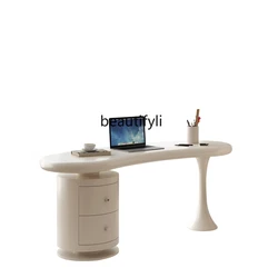 Francês Creme Estilo Mesa Luz, Luxo Minimalista Home Desk, Designer Computer Desk, Móveis para Sala, High Sense