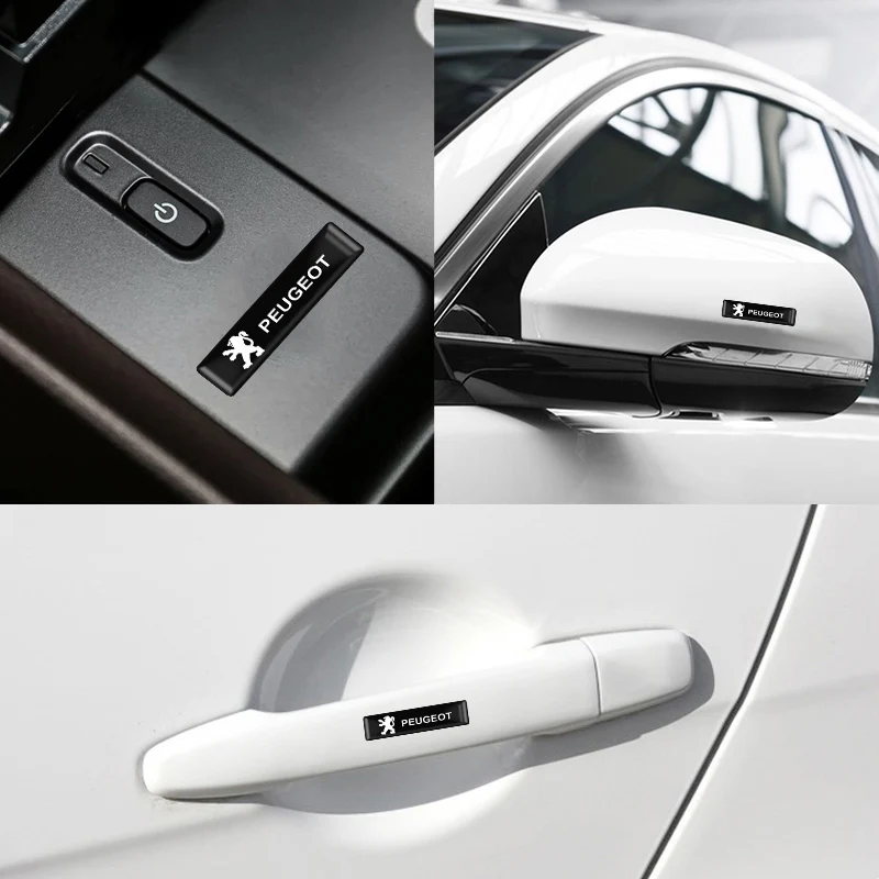 Auto Styling 3D Epoxy Stickers Decals Interior Decoration Accessories for Peugeot 406 207 108 506 307 408 106 107 208 Car Emblem