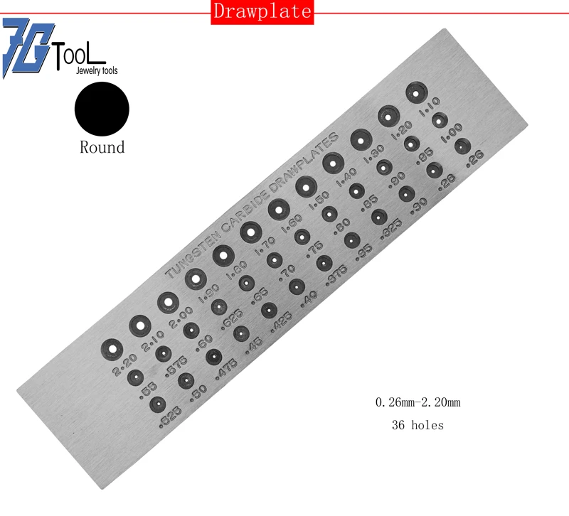 Tungsten Carbide Wire Drawplate for Jewelry Making Round Rectangle Hexagon Oval Square Shape , Jewelry Tool