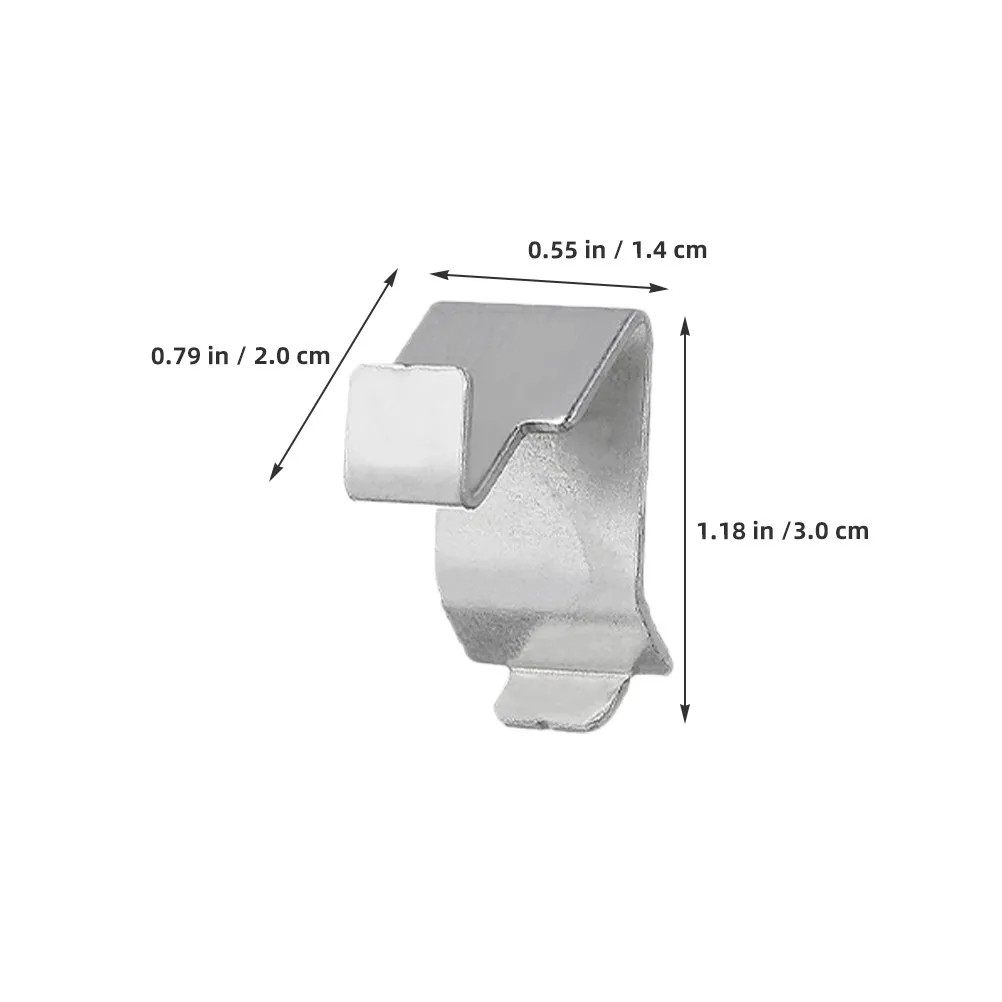50Pcs Iron Partition Clamps Metal Shelving Supports Versatile Detachable Cabinet Shelf Clips for Home Office Wardrobe Bookshelf