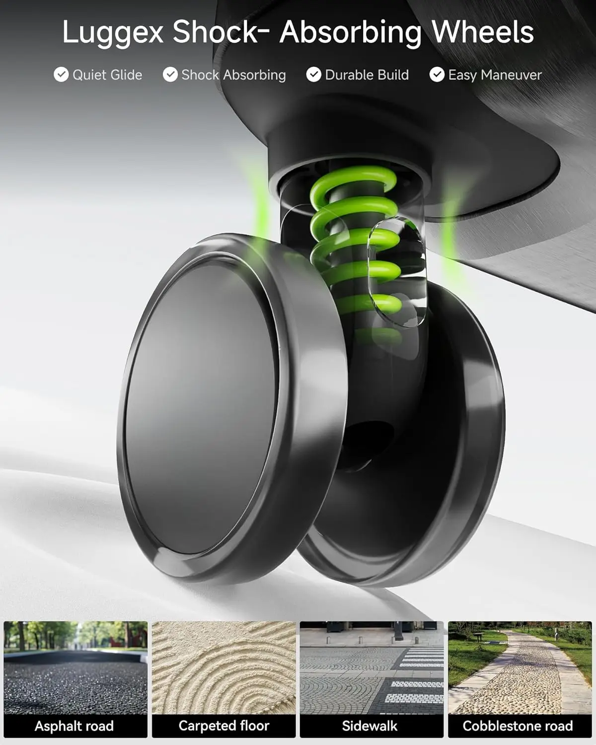 Bagagem de porta-malas, mala grande de 28 polegadas com casca dura de PC expansível com rodas absorventes de choque e trava TSA