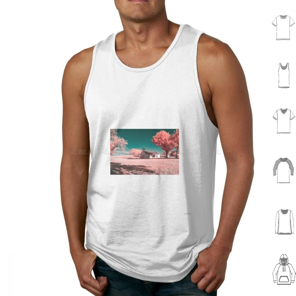 La Lomita Chapel , Mission , Texas In Infrared Tank Tops Vest Sleeveless La Lomita Chapel Mission Texas Church Infrared