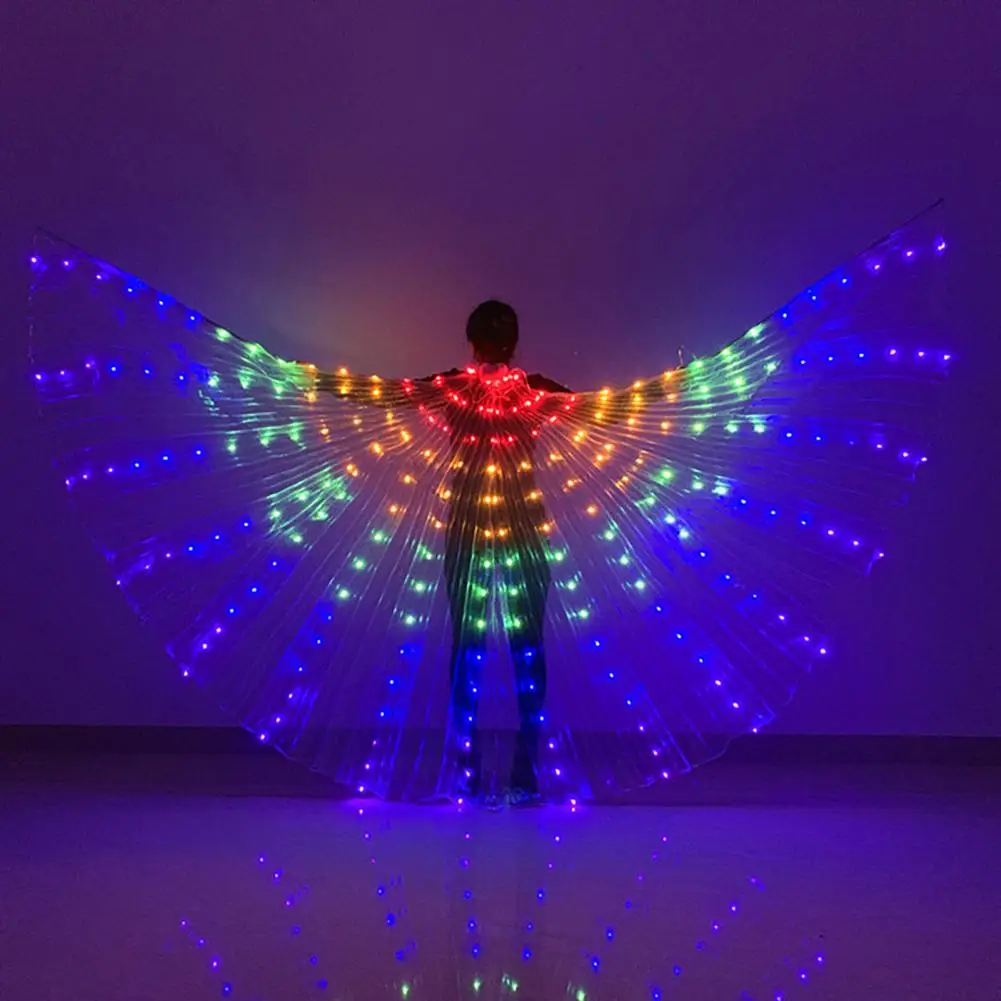 

LED Luminescent Color Cloak Adult Children Dancers Luminous Butterfly Wing Stage Performance Belly Dancing Party Photo Prop