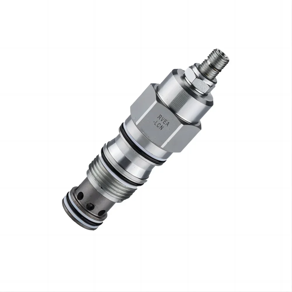 Hydraulic cartridge solenoid valve RVEA-LCN pilot operated relief valve
