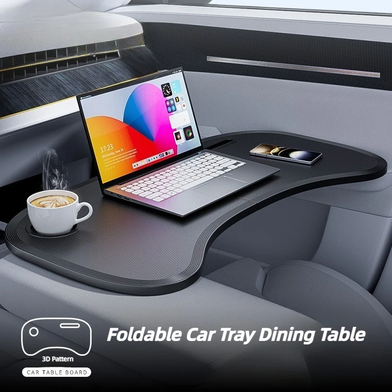 For Tesla Model Y Juniper 19-26 Model 3 Highland 19-26 Car Front Row Foldable Laptop Desk Steering Wheel Dining Table & Eating