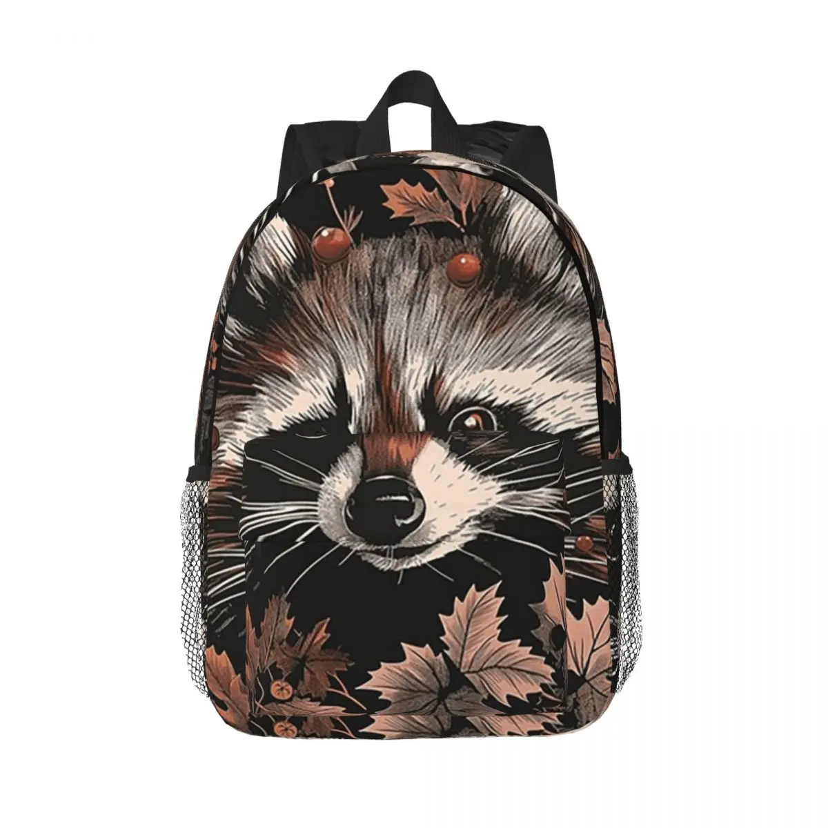 

Red Raccoon And Autumn Maple Leaves Backpack Daypack Large Capacity Boys Girls BookBag Shoulder Bags for Men Women School Bag