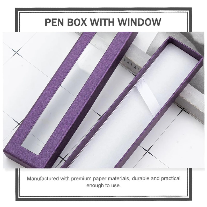 40Pcs Empty Pen Gift Box Pen Case with Clear Lid Cardboard Pen Box Pen Display Case for Presentation Jewelry Gift Packaging