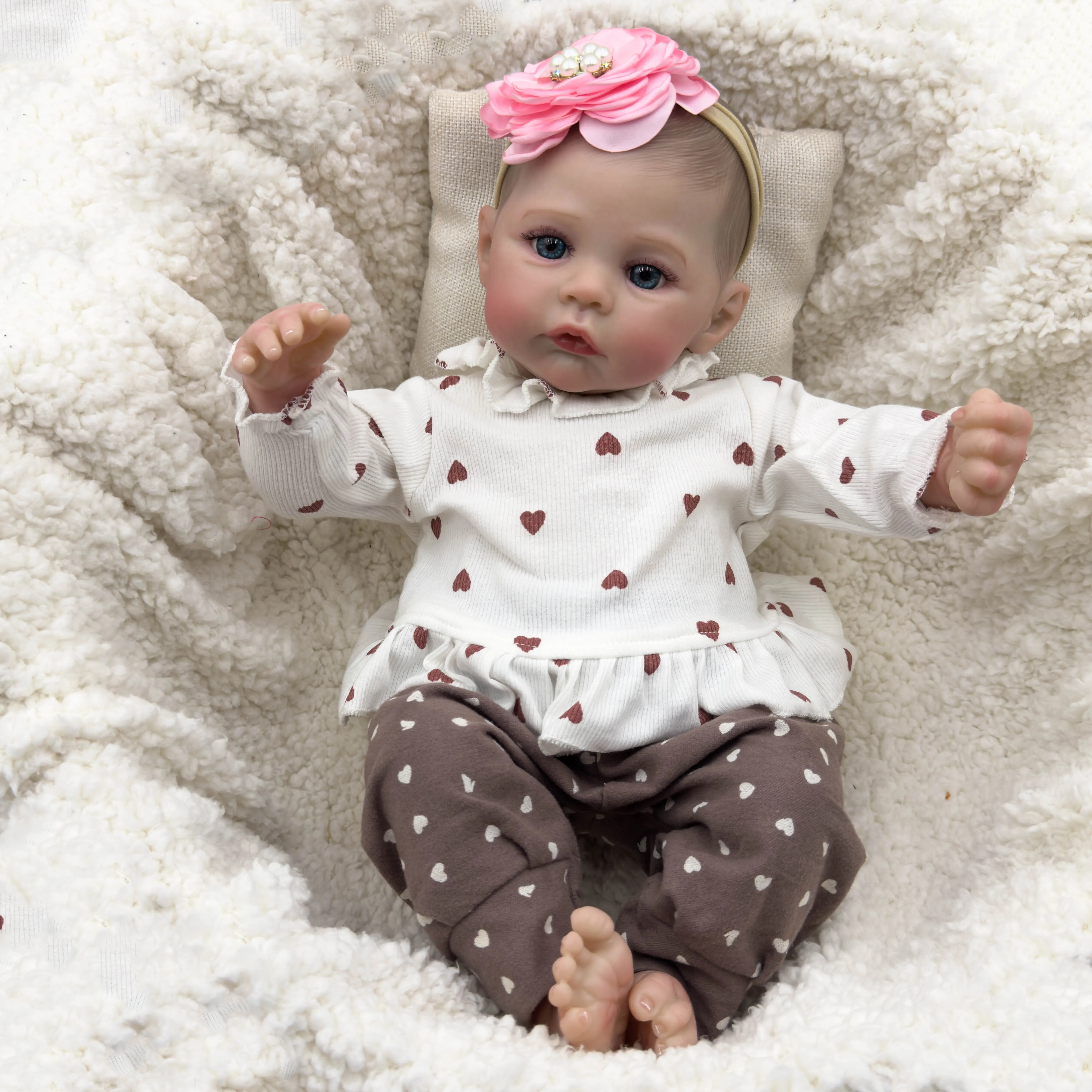 NPK 18Inch Meadow Already Painted Newborn Baby Doll Newborn Baby Reborn Doll Hand Paint with Genesis High Quality Doll