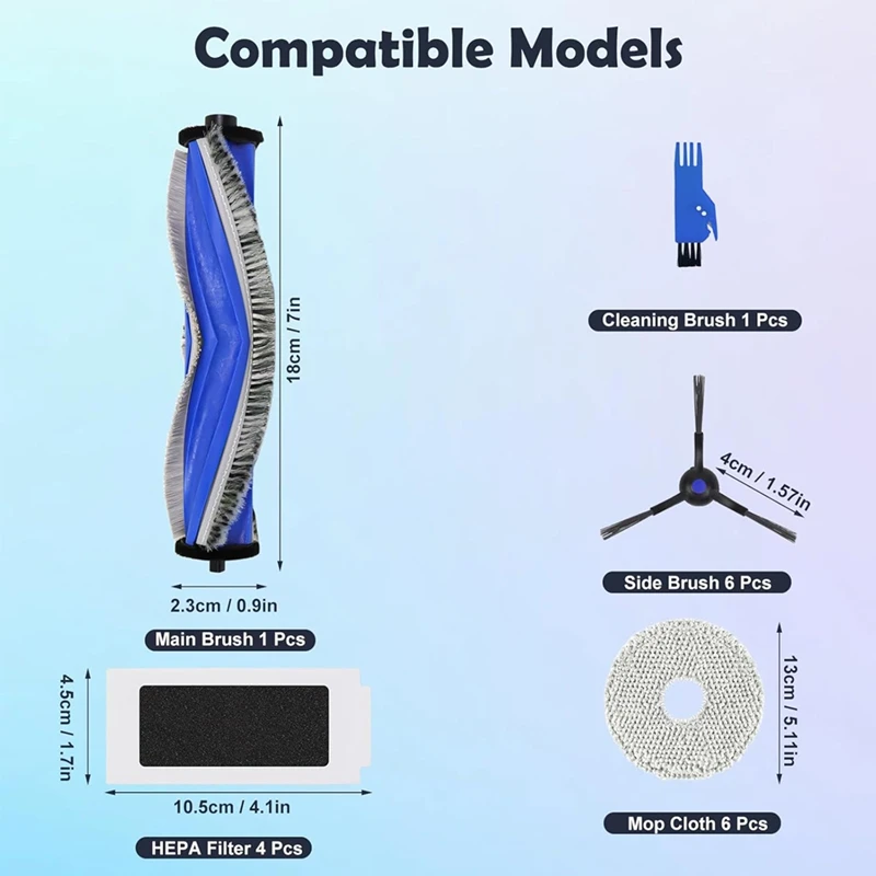 Сменные аксессуары, совместимые с Ecovacs Deebot T30 Pro OMNI/T30 OMNI/T30S, комбинированный полный робот-пылесос-AT64