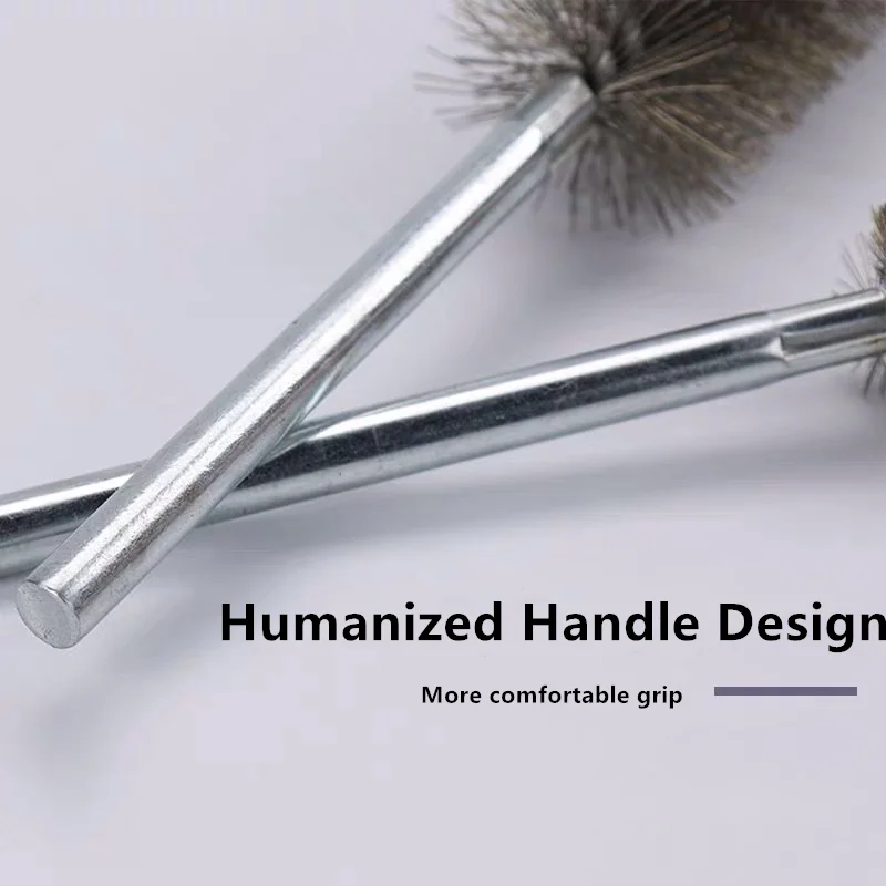 Citop 20cm Long 20mm Diameter Stainless Steel Wire Tube Cleaning Brush Rust And Burr Pipe Brush