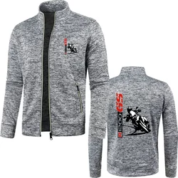 Youth Men Sweatshirts Zipper Jackets Fleece Tracksuit R1200 GS Motorcycle Team Motorcycle Rider Racing Knitted Jersey Sportwear