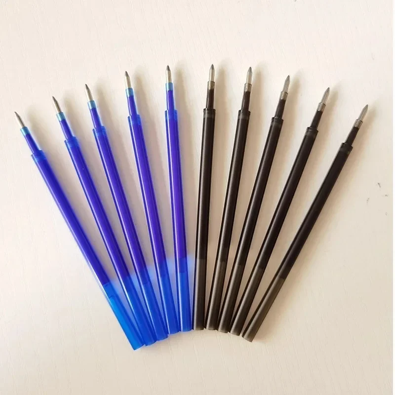 20pcs/barrel 11cm Erasable Pen Refills 0.5mm Push Type Replaceable Pen Refill Core Large Capacity Ink Office School Writing Tool