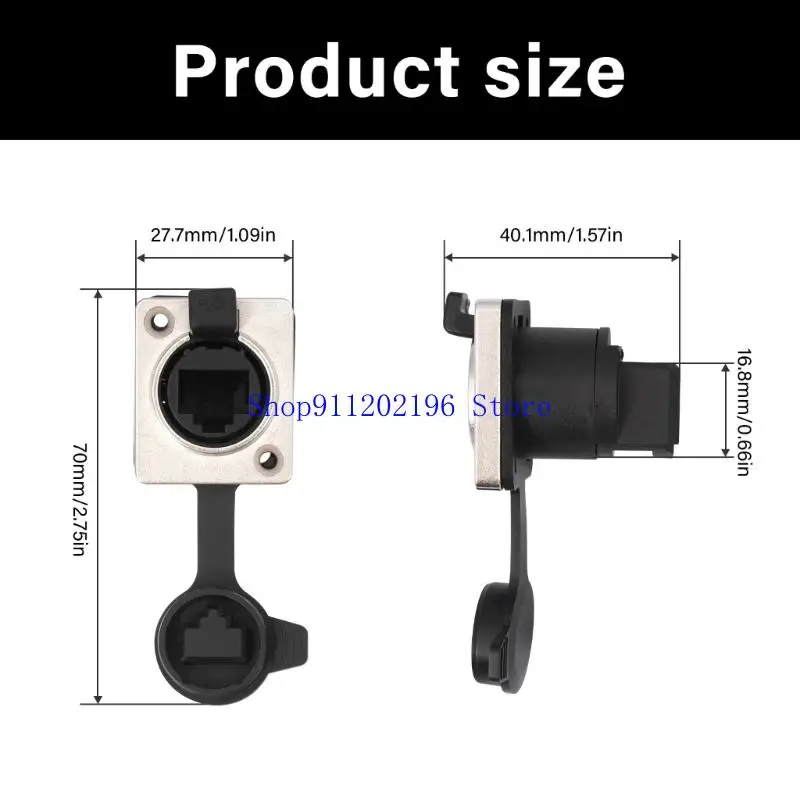 P82A RJ45 แผงติดตั้ง coupler พร้อมอินเตอร์เฟสล็อค 180/90 องศาความสมบูรณ์ cat5/cat6 สายเคเบิล abs โลหะ