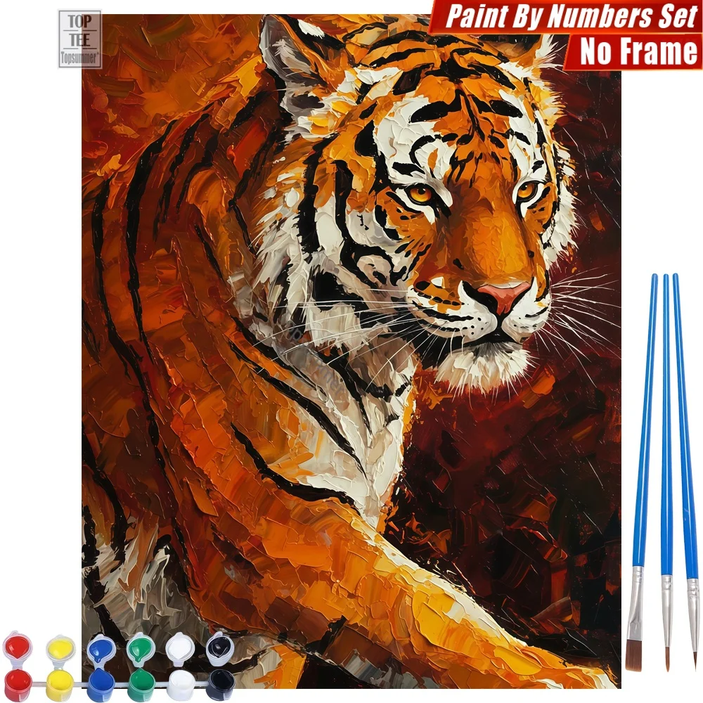 

Набор для рисования маслом «Тигр с острыми глазами» - реалистичная картина, художественное творчество, подарок на День матери для жены