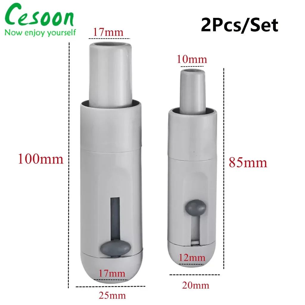 2Pcs/Set Dental Saliva Ejector Suction Valves Strong Weak Adapter Oral Universal With Adjustable Rubber Snap Tip Dentistry Tool