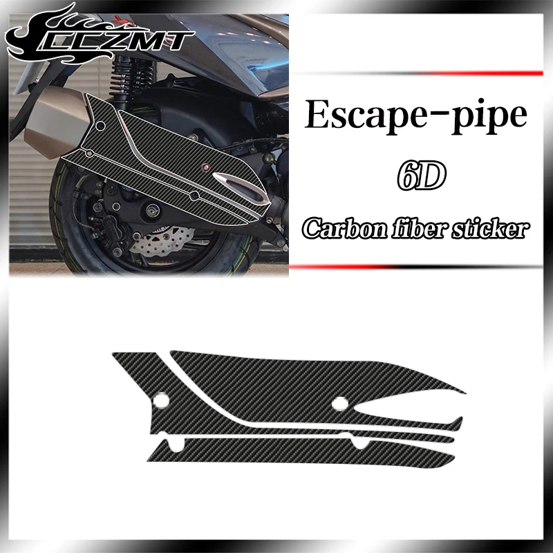 For KYMCO XCITING 400 Sticker 6D Carbon Fiber Sticker Protective Sticker Anti Wear Sticker Fuel Tank Modification Sticker