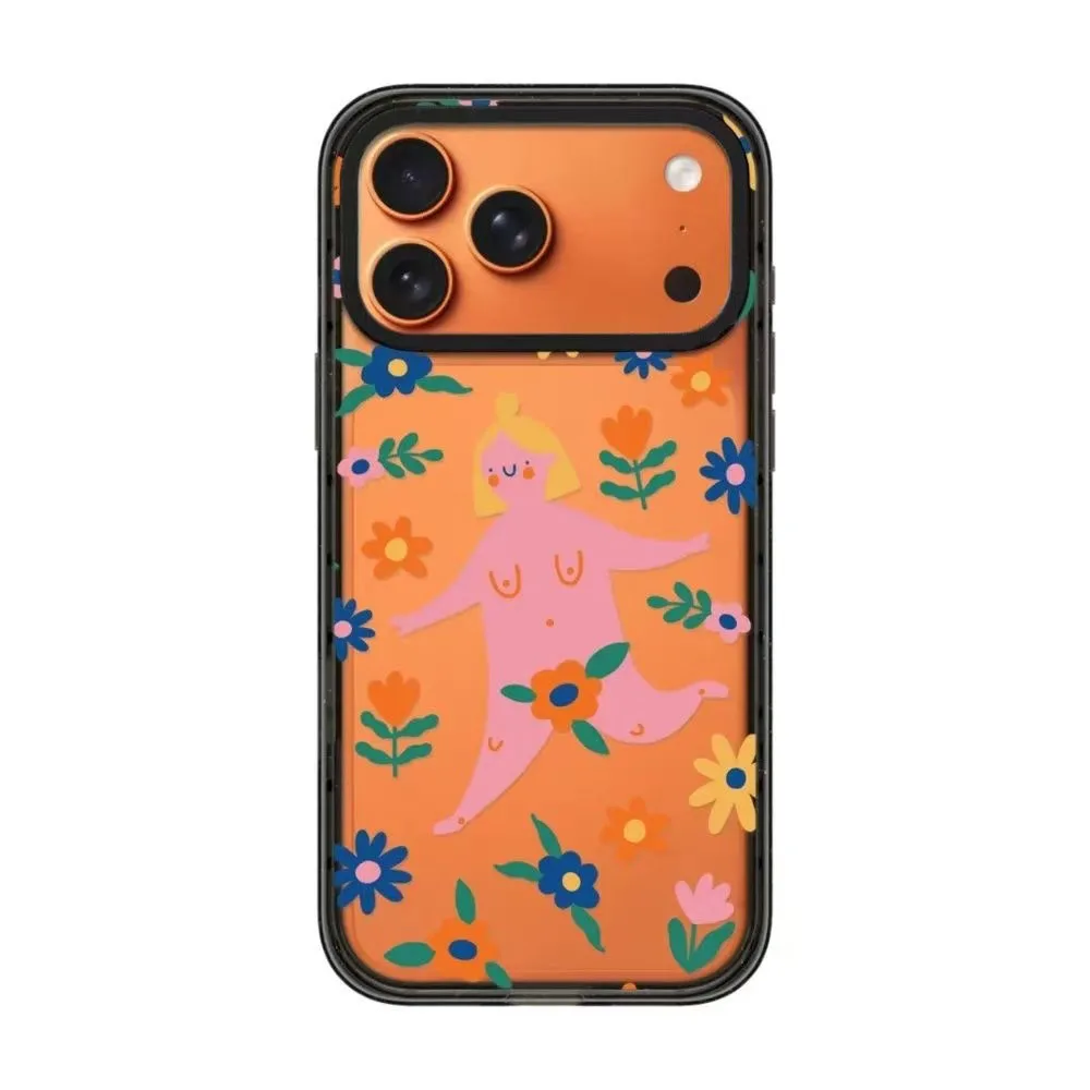 

Graffiti Flower Girl 2.0 Acrylic Black Border Phone Cover for IPhone 12 13 14 15 16 17 Pro Max Case for IPhone 17 Air