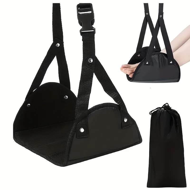 

Airplane Footrest With Adjustable Strap, Portable Hammock Leg Rest, Perfect Travel Accessories