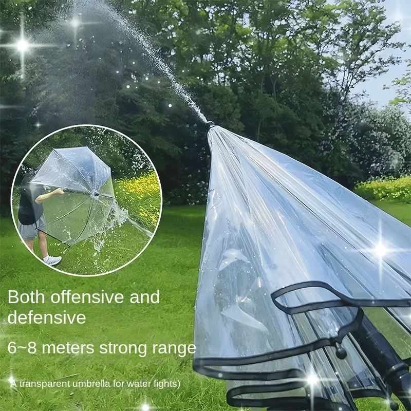 summer water play equipment students play with water transparent umbrella