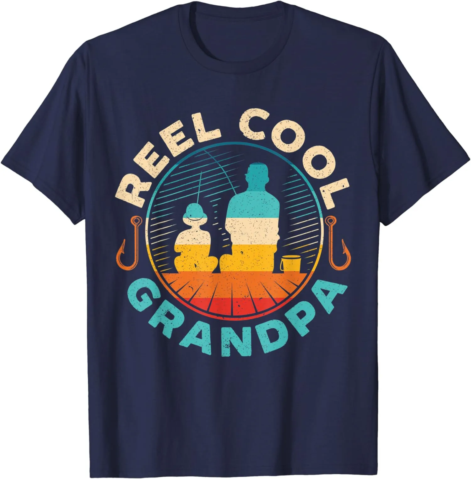 Vintage Reel Cool Grandpa Fishing Humor Love Gifts Unisex Cotton T-Shirt