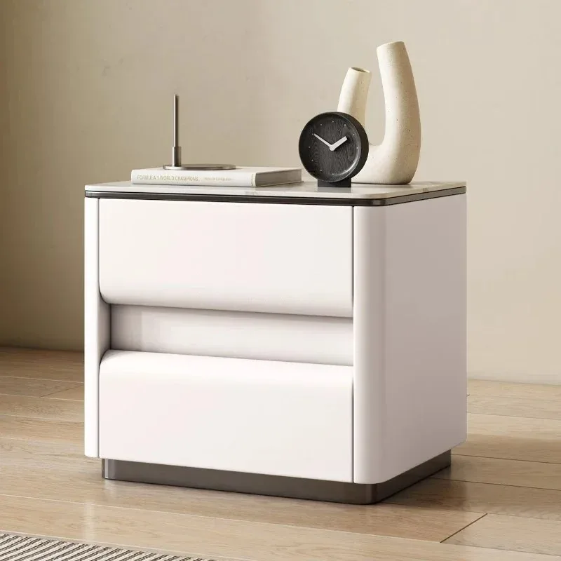 

Accent Minimalist Bedside Table Space Saving Luxury Simple Safe Nightstands Storage Aesthetic Mesa De Cabeceira Home Decoration