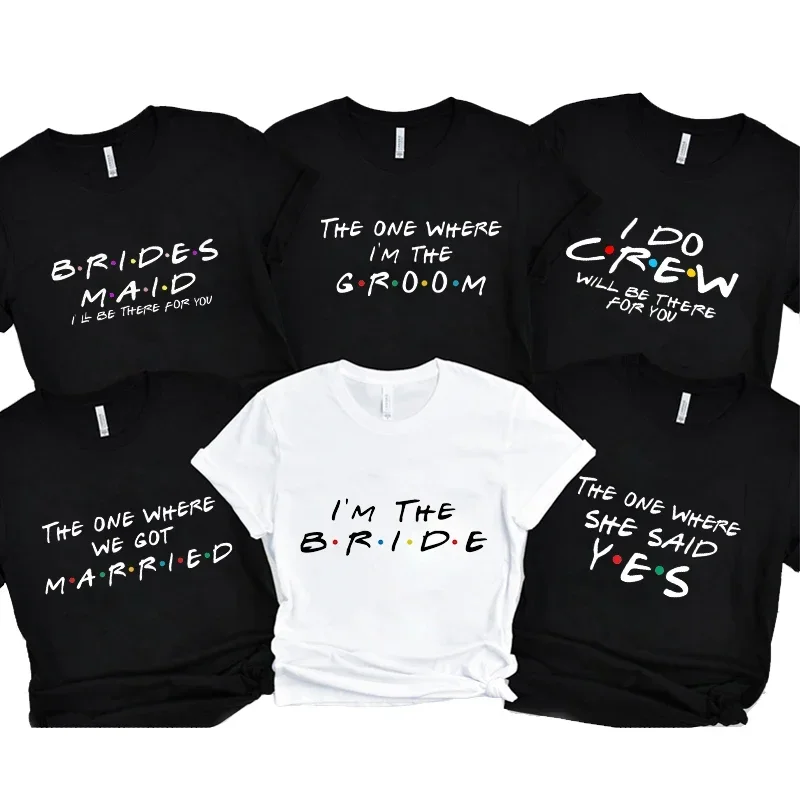 Team Bride Bridesmaid T-Shirt I Do Crew Tees Friends Engagement Wedding Party Tshirt Bridal Shower Girls Bachelorette Party