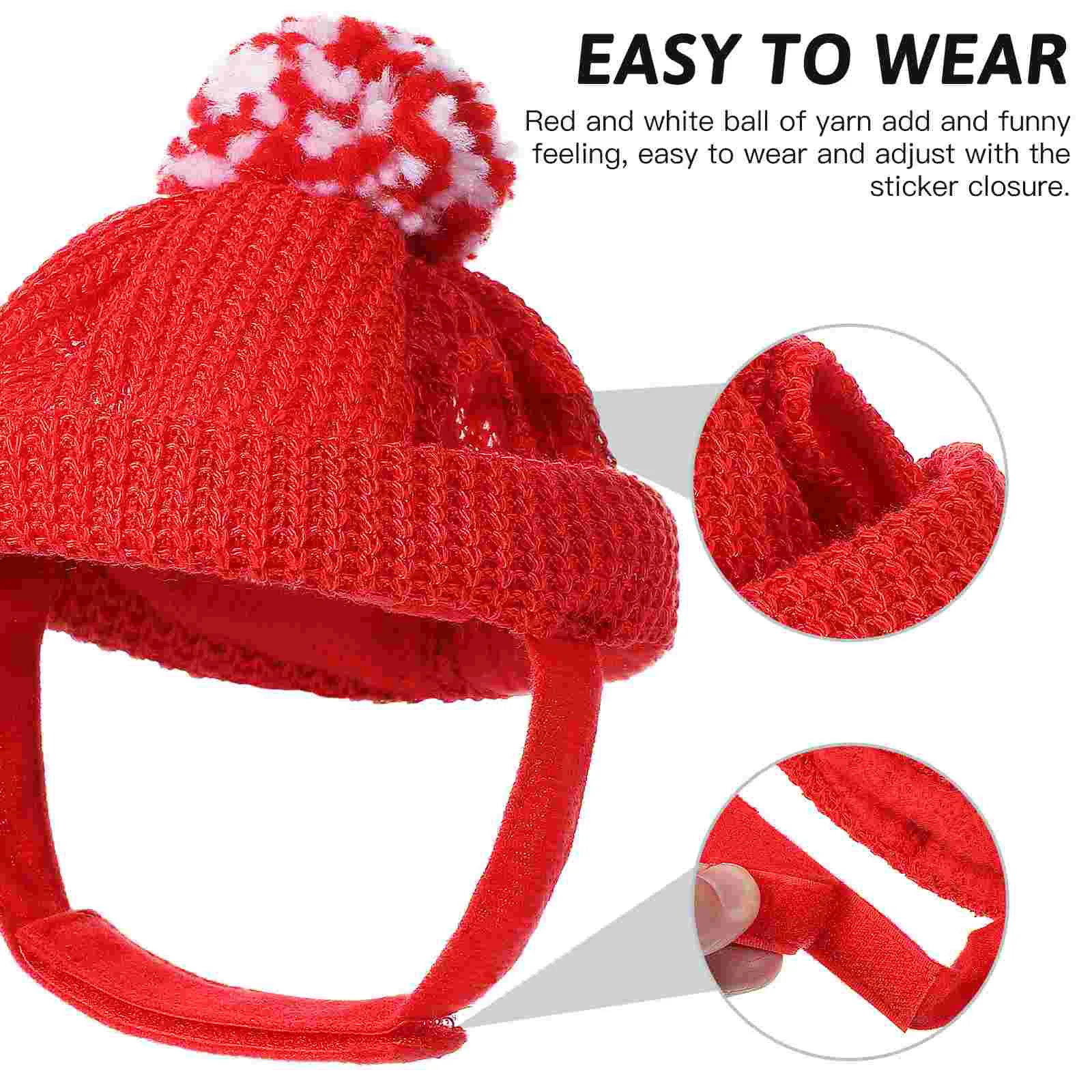 Dog Beanie Hats for Large Dogs Pet Christmas Red Winter Santa Pupa Headwear Cat Clothing