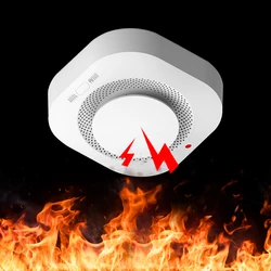 Independent Smoke Detector Sensor For Home Warehouse Security Smart Smoke Fire Alarm Replaceable Alarmas De Seguridad Para Casa