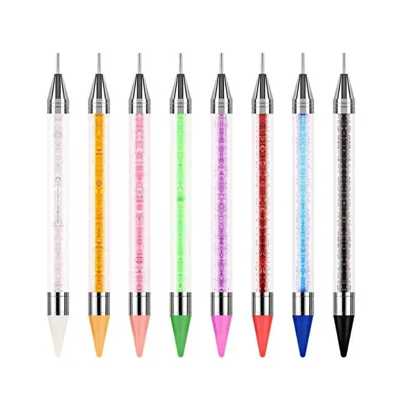 Hoyytu Reusable Dual Head Rhinestone Picker Wax Pen Nail Dotting Tool for DIY Manicure Nail Art Craft Home Salon Use
