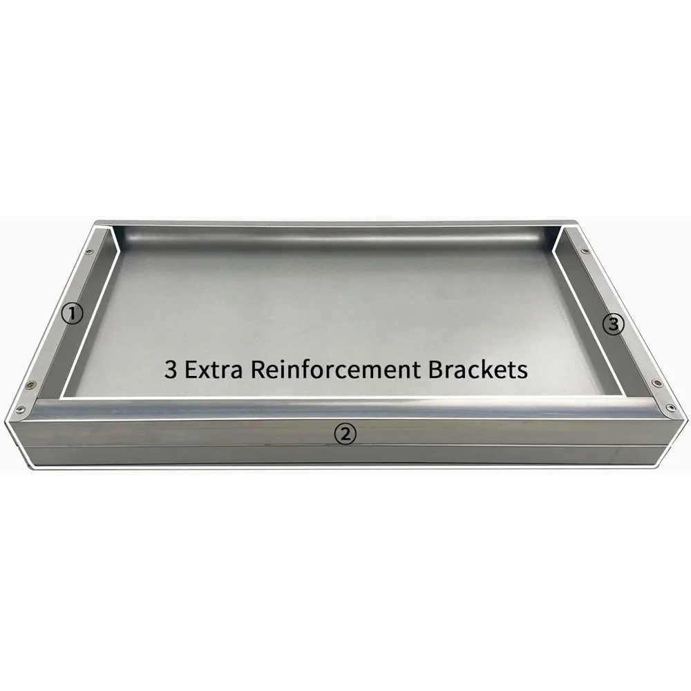 Stainless Steel Wall-Mounted Shelves, 2-Pack, 12x48 Size, 320 lbs Capacity, Suitable for Home Kitchen and Restaurant Use