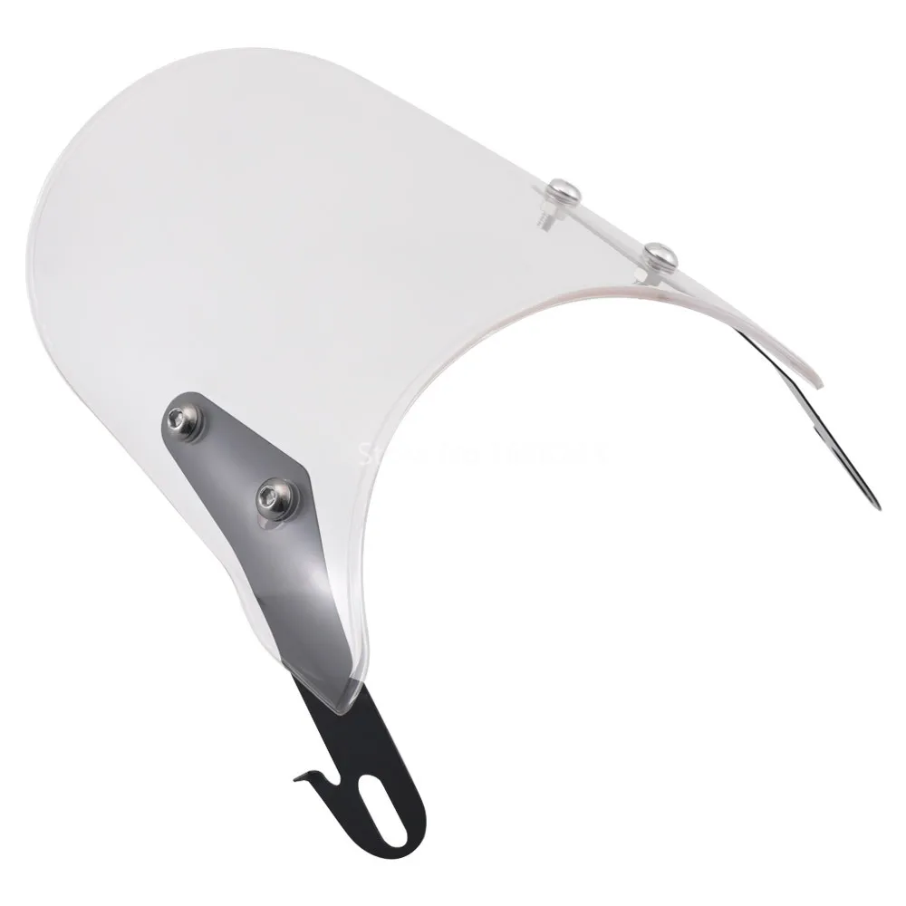 5‑7 Inch Retro Motorcycle Windshield Wind Deflector Visor Screen Universal For Harley XL Yamaha XJ Suzuki GSX Bobber Scrambler