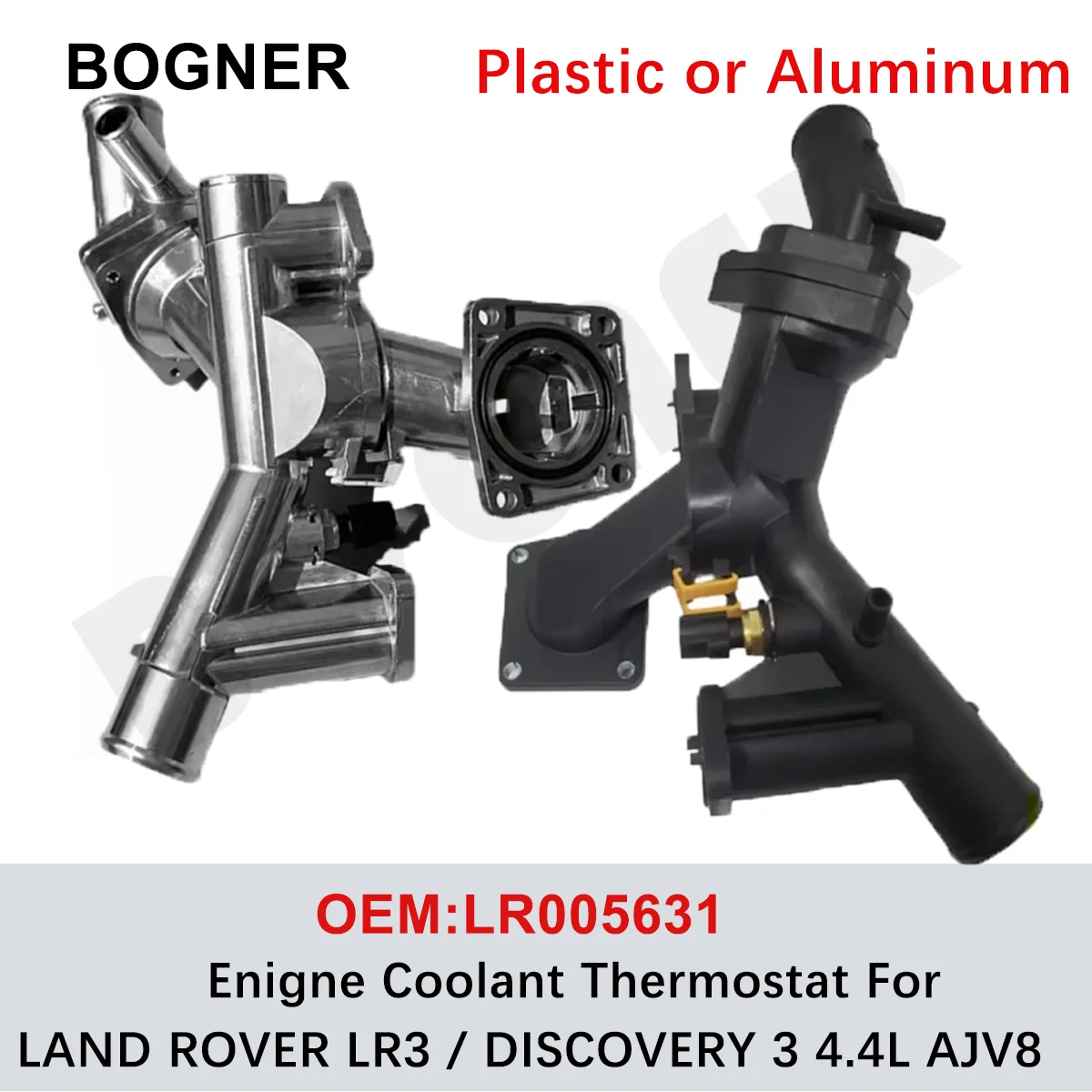 LR005631 Plastic or Aluminum Enigne Coolant Thermostat For LAND ROVER LR3 / DISCOVERY 3 4.4L AJV8