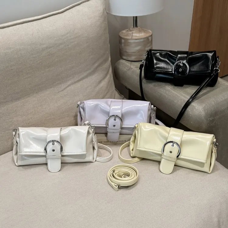

Premium Oily Retro Small Bag 2026 New Commuter Versatile Women's Shoulder Underarm Bag Simple Hand Bag
