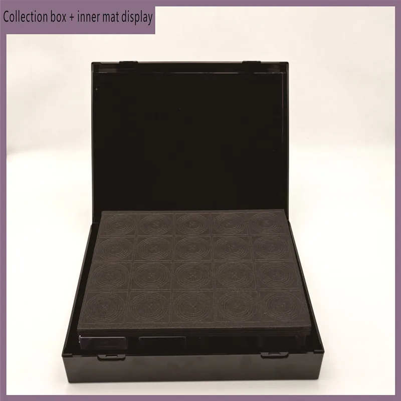 100 40mm small square box integrated box 27mm coin coin adjustable inner ring square box 30mm collection box