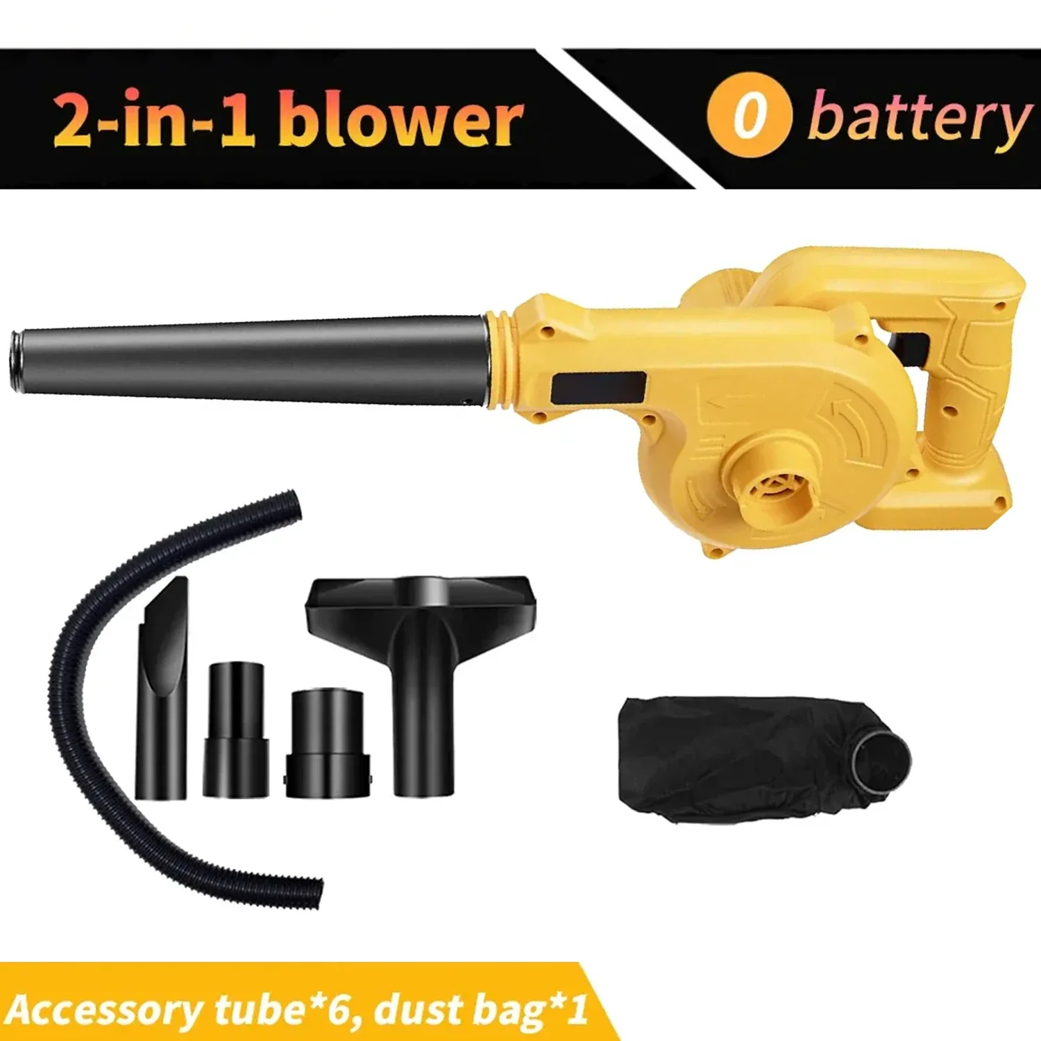 

2 In 1 Cordless Blower and Vacuum Cleaner 3.06lb Suction Air Blower Electric Leaf Blower Brushed Dust Sweeper For Makita Battery