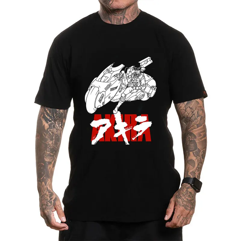 Akira Cyberpunk City Explosion Gift T‑Shirt Katsuhiro Otomo Retro Manga Shotaro Kaneda Neo‑Tokyo Anime Print Short Sleeve Tops