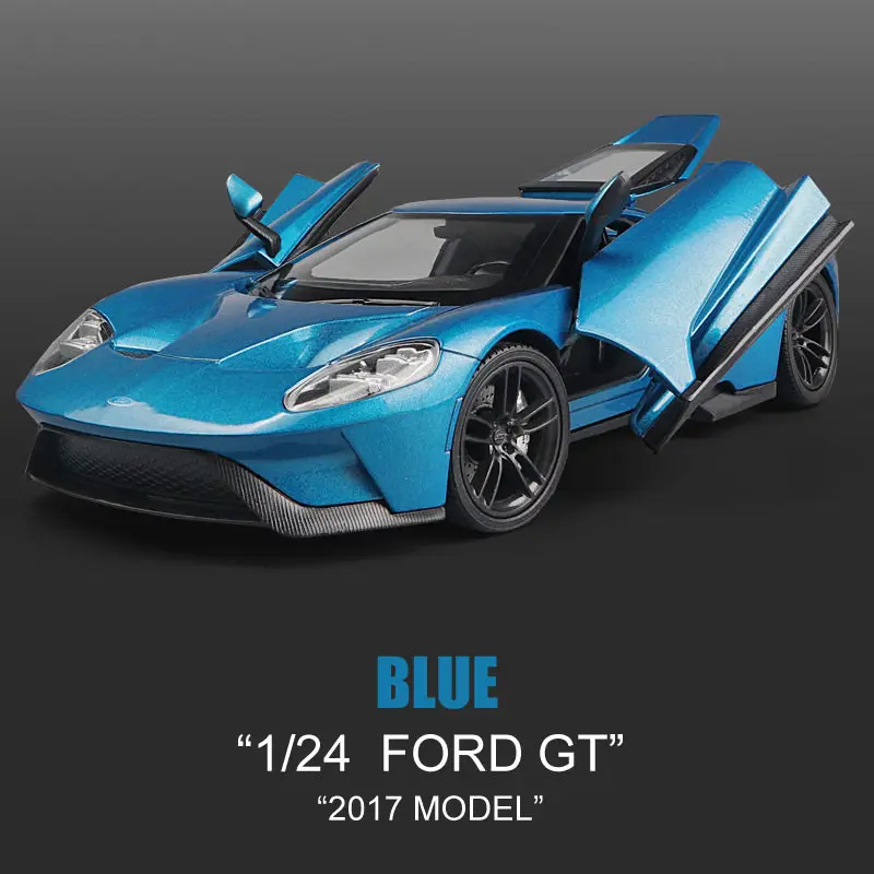 WELLY 1:24 Ford GT 2017 Supercar Alloy Car Diecasts & Toy Vehicles Car Model Miniature Scale Model Car Toys For Children