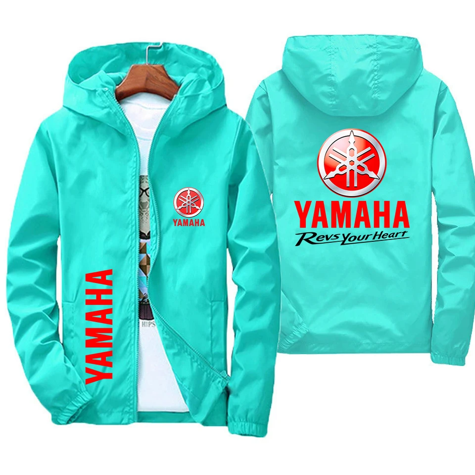 2026 new men's Yamaha motorcycle windproof hooded jacket men's
